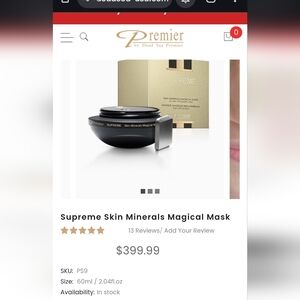 Premier Supreme Skin Minerals Magic Mask NEW 60ml